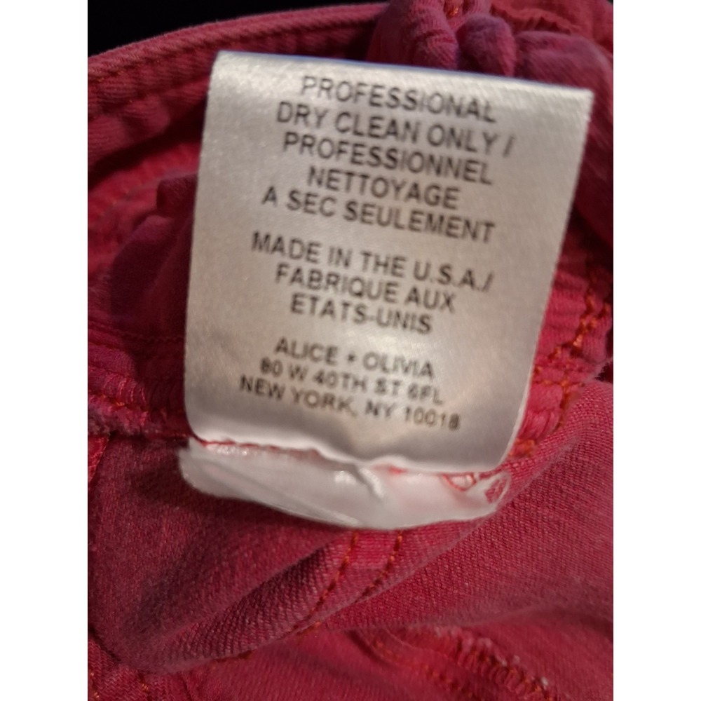 Alice & Olivia Pink Slim Fit Jeans 8 EUC USA - Picture 6 of 8